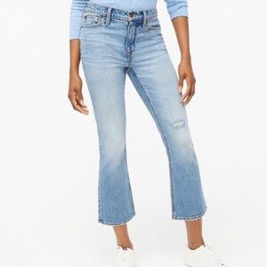 J. Crew High-rise flare crop jean in all-day stretch